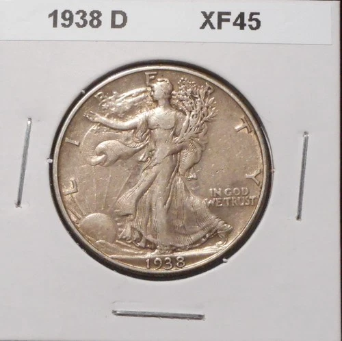 1938-D  Walking Liberty Half  Dollar (KEY Date) - XF Condition