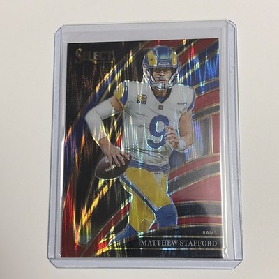 2025 Panini Select - Club Level Matthew Stafford #219 Red Shock Prizm 66/249