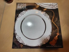 NEW - Vintage GODINGER Silver-Plated Ornate Baroque Chargers Serving Platters 4