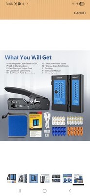 Rechargeable Network Cable Tester NF-468EU Rj45 Cat 6,7,5e,5