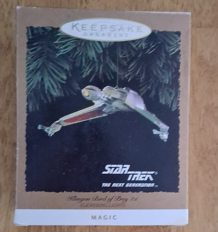Hallmark Keepsake Star Trek TNG Klingon Bird of Prey Light Up Ornament 1994