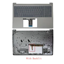 New For HP 15-FC 15-FD 15.6'' Silver Palmrest Keyboard With Backlit N36752-001