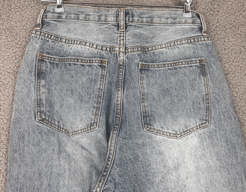 Princess Polly Women's Light Grey Wash Denim Distressed Jeans Size 8 - Picture 12 of 17
