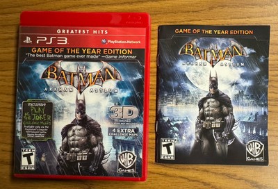 Batman: Arkham Asylum GOY Edition (Sony PlayStation 3, 2010) Tested Complete CIB