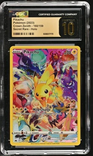 Pikachu 160/159 Secret Rare - Pokémon Crown Zenith CGC 10 Pristine