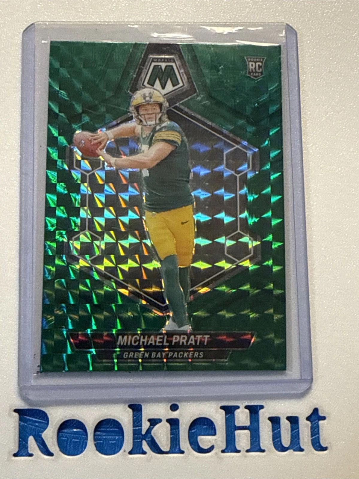 2024 Panini Mosaic - Rookies Michael Pratt #400 Green Mosaic Prizm (RC)