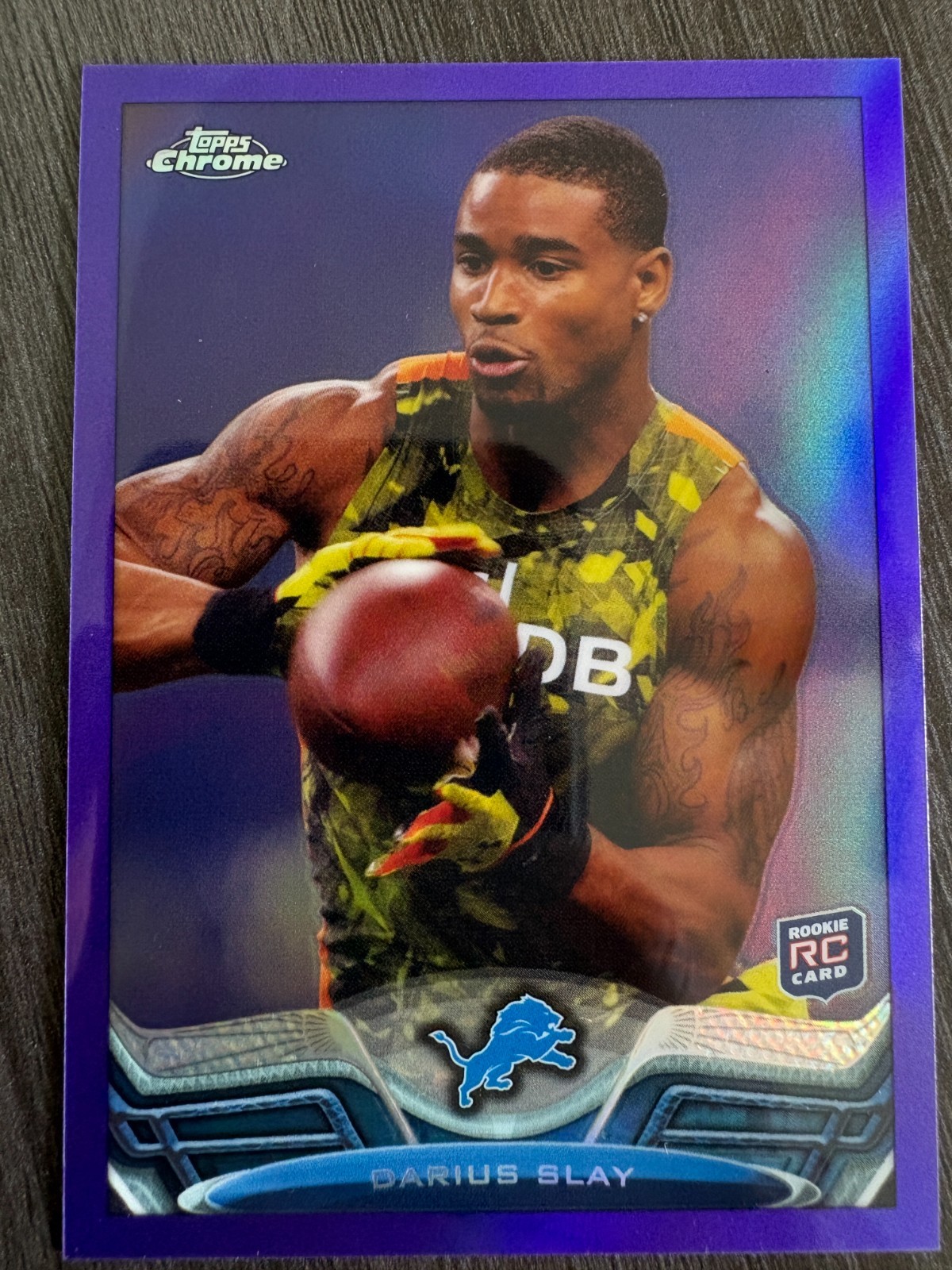 2013 Topps Chrome Darius Slay #167 Rookie RC Retail Purple Refractor serial /499