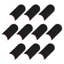 Mobile Gaming Finger Sleeve Controller Finger Thumb Sleeve Black/Red,30pcs