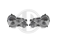 Scheinwerfersatz FüR Mercedes W208 Angel Eyes Klarglas Chrom 1997-2002