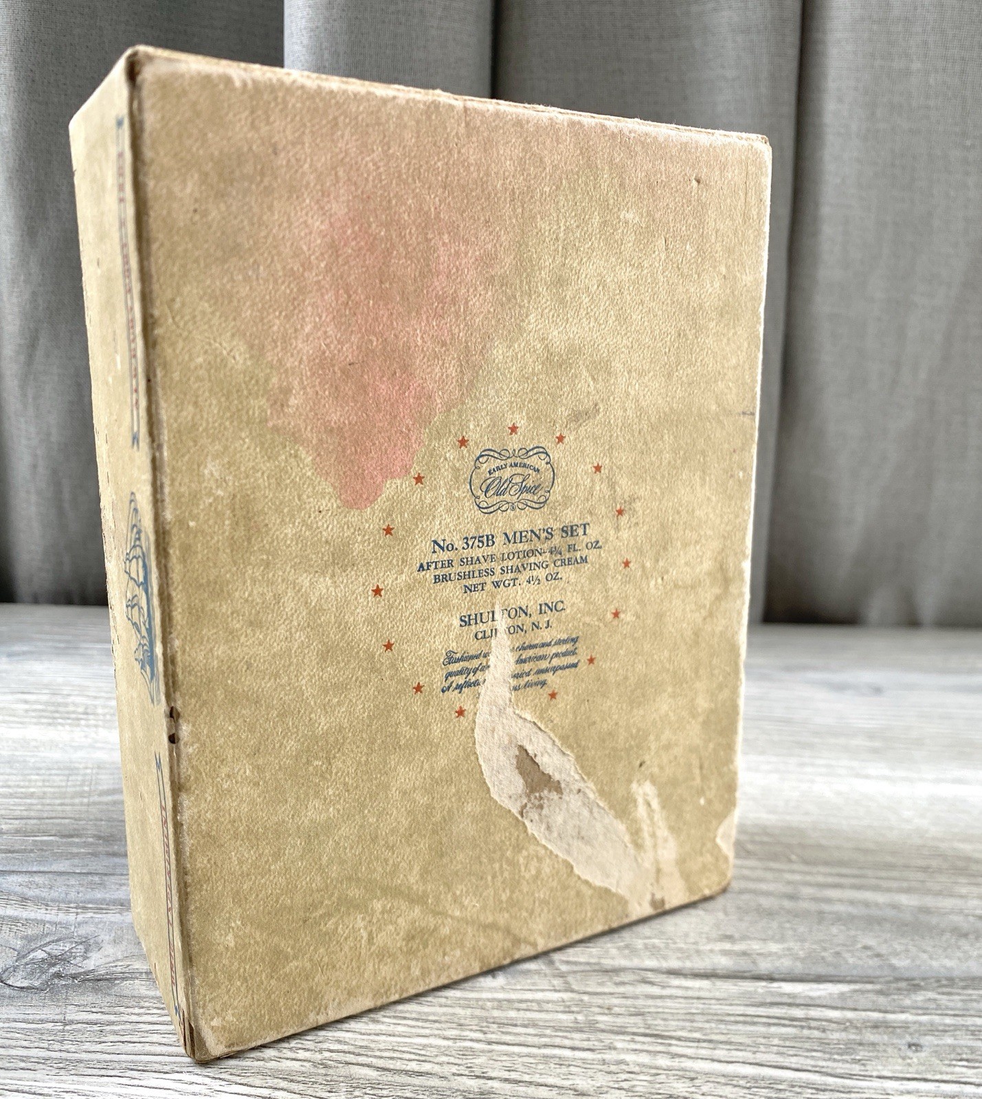 Vintage Original Old Spice 3pc Set Aftershave Lotion Talcum & Cologne Ship Box