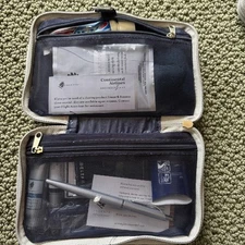 Vtg Continental Airlines Business First Class Amenity Bag Travel Kit Hanging