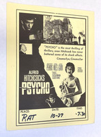 Vtg C 1970s Alfred Hitchcock's PSYCHO 8.5x11 Flyer Poster Rerun Small Showing 1