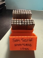 Craft Punches Lot Impress Art , Numbers  Letters Upper  Lower Case San Serif