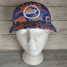 Vineyard Vines Hat Cap Snap Back Blue Orange Youth Whale Embroidered Beach Mesh