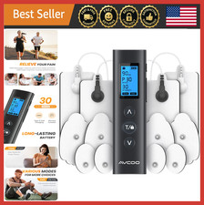 TENS EMS Unit Pain Relief: 30 Modes, Portable, Rechargeable, Dual Channel