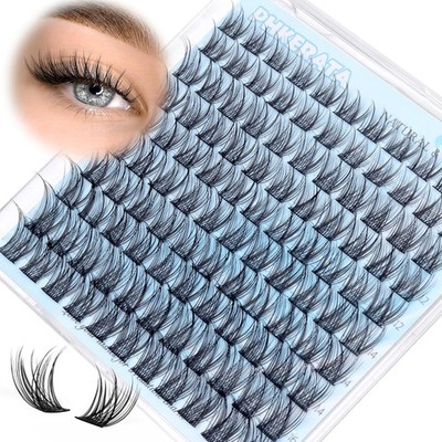 Natural Wispy Eyelash Clusters, C Curl Individual Lashes, 10-16mm, 110 pcs