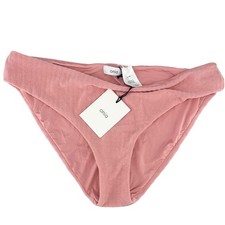 Onia Bikini Bottoms LARGE Rosette Jacquard LILY Towel Terry Cheeky Mid Rise NWT