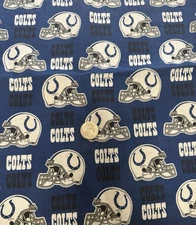 Indianapolis Colts Helmet Logo Cotton NFL  Fabric 43x36 Inch