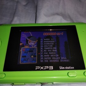 PXP3 Slim Video Game Console Handheld System 16 Bit Lot x2 Games Sonic Mario