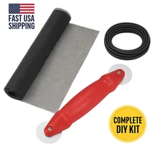 Screen Door Repair Kit 36x84 Fiberglass Mesh with Spline & Roller Tool DIY Patio