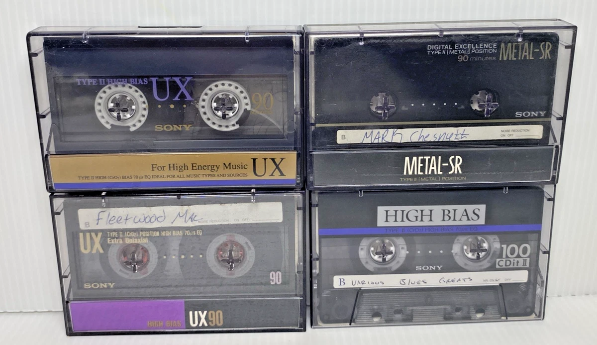 5 cassettes audio SONY UX-S CHROME 60 / Neuves vierges / de