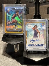 2024-25 Topps Chrome Jaylen Wells Sky Light Gold Geo Refractor Auto /50 2 Cards