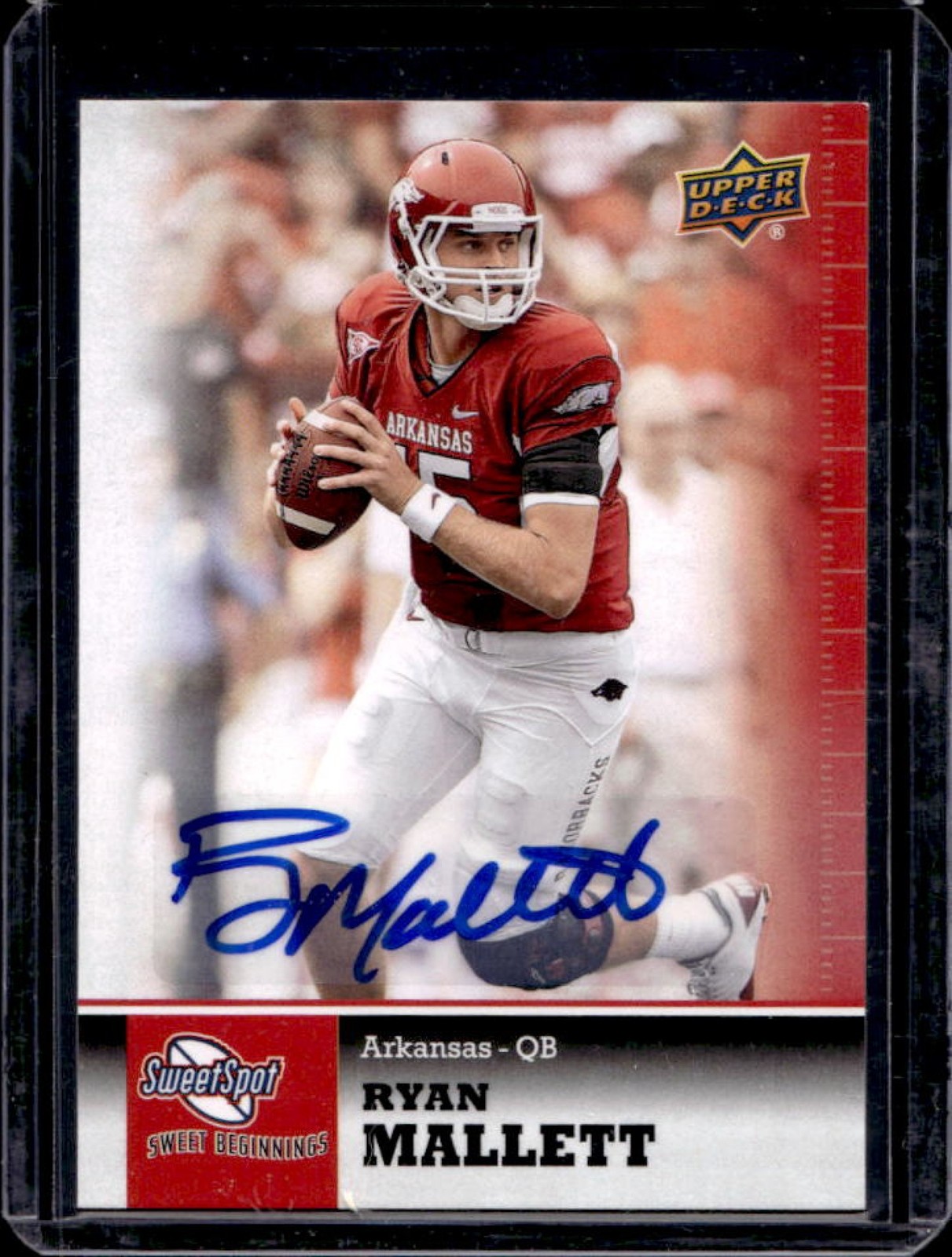 Ryan Mallett Upper Deck Sweet Spot #91 Autograph