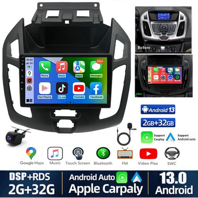 #ad Apple Carplay GPS Car Stereo Radio Android 13 For Ford Transit Connect 2014 2018 $232.33