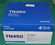 TN450 High Yield Black Toner Cartridge Non OEM. 4-Pack, 3 New Sealed, 1 Opened