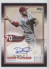 2021 Topps 70 Years of Baseball Series 2 Black 117/199 David Fletcher Auto 2f9
