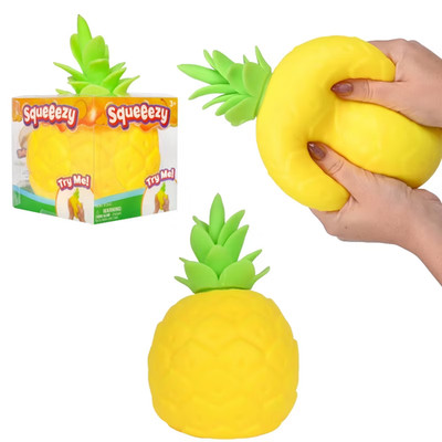 Squeeezy Pineapple Squishy Stress Ball | Sensory Fidget Squeeze Toy Fruit NIB