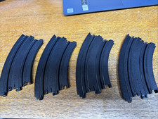 AFX AURORA  4 - 9" 1/8R CURVES slot car track Polished  Ready for use.