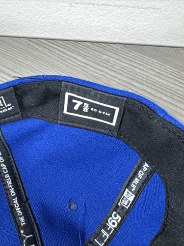 New York Mets Hat Cap Fitted Mens 7 5/8 ON FIELD Blue MLB Baseball New Era - Picture 8 of 9