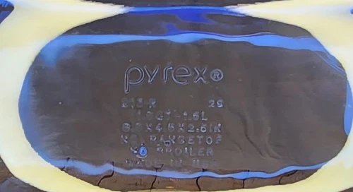 Vintage Pyrex 213-R Cobalt Blue Glass Bread Loaf Pan 1.5 Qt 1.5L  8.5”X4.5”x2.5”