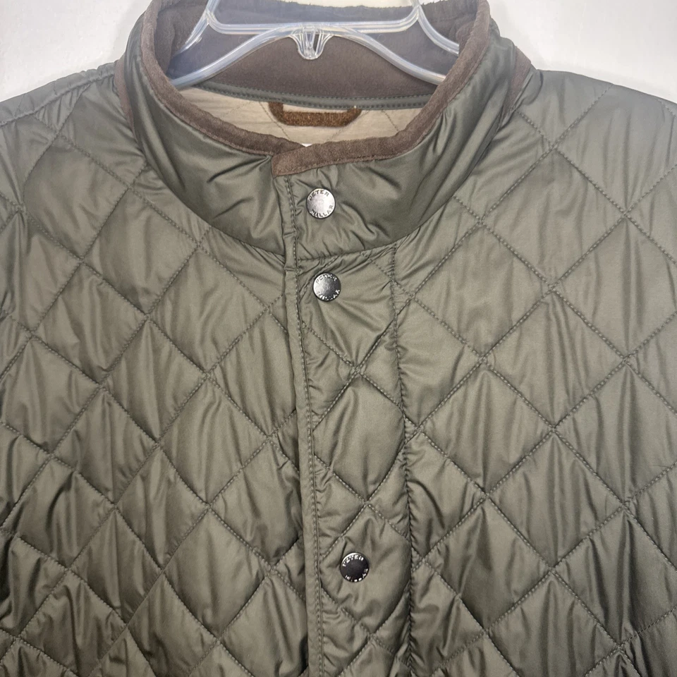 Peter Millar Suffolk Quilted Green Coat Jacket Men’s Xl Read - Image 3 of 4