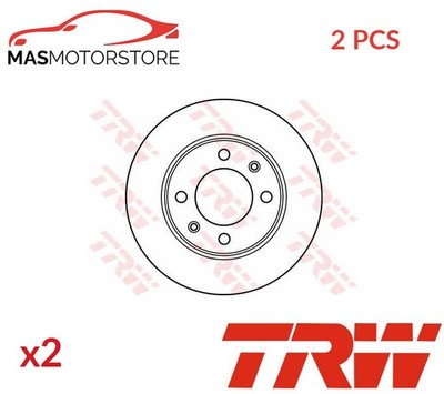 BREMSSCHEIBEN SATZ PAAR HINTEN TRW DF2581 2PCS A FÜR CITROËN XSARA,ZX,SAXO