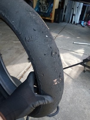2024 Diablo Superbike 110/70R17 SC1 Pirelli Slick 110/70/17 used tire track