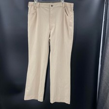 Kings Road Vintage Sears Mens Trouser Tan Stretch Khaki Pant 40" Waist