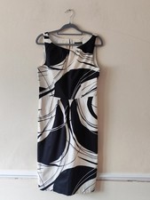Principles Monochrome Abstract Print Shift Dress UK 12