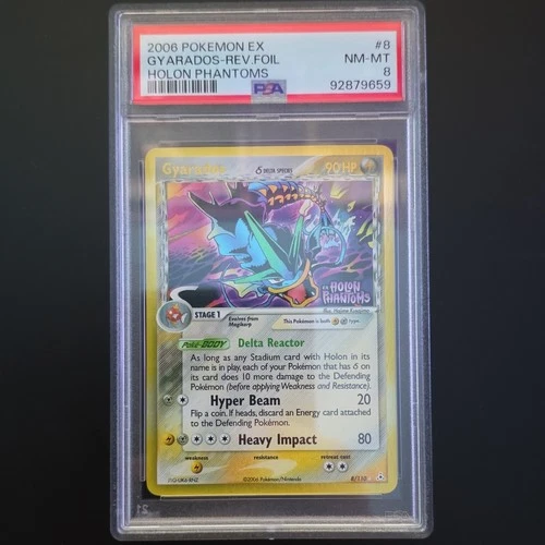 Pokémon EX Gyarados Delta Species Reverse Foil 8/110 Holon Phantoms PSA 8