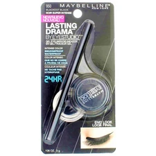 3 Pack Maybelline Eyestudio Lasting Drama Waterproof Gel Eyeliner, Blackest B...