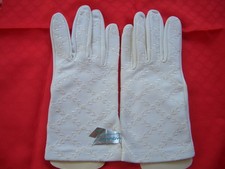 New Vintage MOJUD One Size Fits All Stretch Cream Nylon Gloves