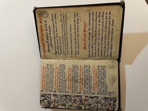 1942 Catholic My Military Missal Armed Forces Missal W/Rosenary On Back Well Used - Bild 11 von 11