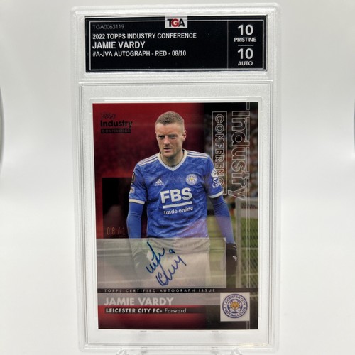 Jamie Vardy Leicester City Auto /10 Pristine Professional Grade of 10