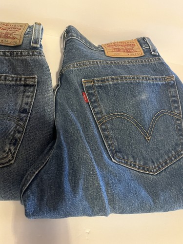 Levis 505 Jeans Herren 34x30 Blau Straight Leg Denim Regular Fit 2 Stück - Bild 4 von 7
