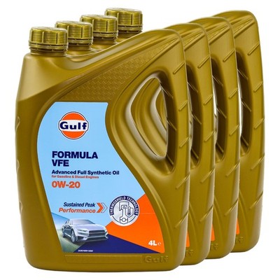 Motoröl Gulf Formula VFE 0W-20 4 X 4 Liter für Seat Skoda Subaru Toyota VW Polo