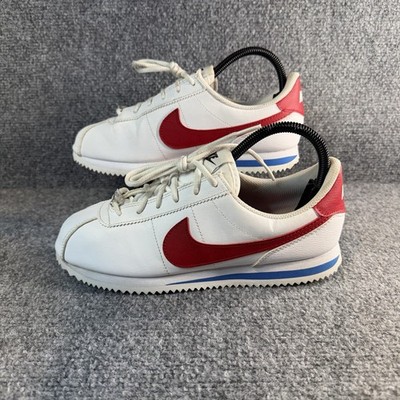 Nike Cortez Basic Leather White Red Blue Women s 8.5 904764-103