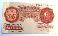 10 shilling banknote 1952