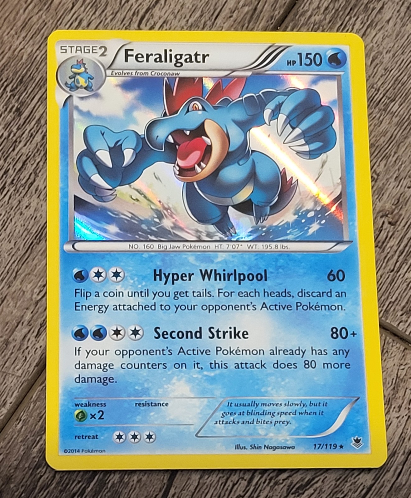 Feraligatr 17/119 Cosmos Holo Rare - XY Phantom Forces Pokemon TCG - NM