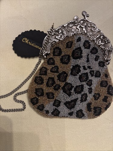 Vintage Leopard Beaded Bag - Imagen 2 de 2